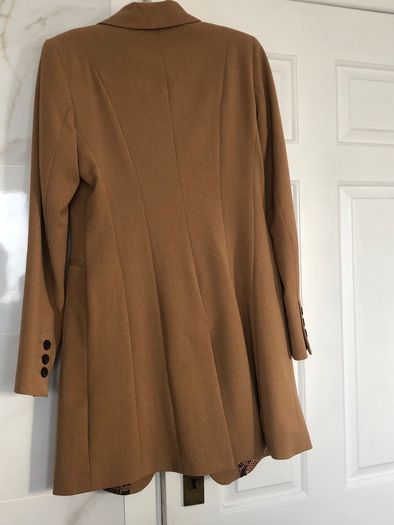 Long camel coloured blazer jacket