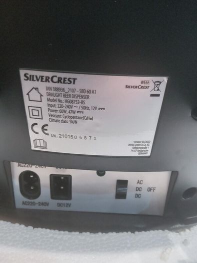 Brand new Silvercrest model SBD 60 A1 draught beer dispenser