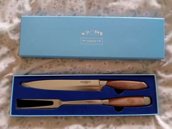Newbridge Home 2 Piece Stainless Steel Carving Set.