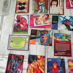 Vintage 1990s Marvel XMen Trading Cards Lot  Iron Man  Rogue Professor X Beavis & Butthead Rare Bundle