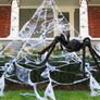 NEW SALE  Halloween Outdoor Giant Plush Spider Set, Giant Plush Spider, Spider Web Image 5