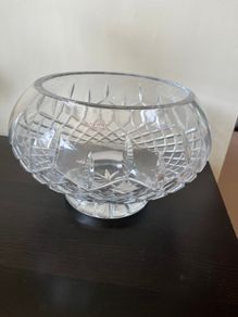 Large Galway Crystal Footed Bowl