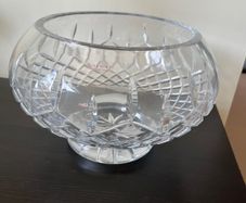 Large Galway Crystal Footed Bowl