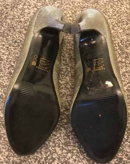 Schuh peep toe glitzy shoes reduced price