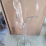 45 cm. Tall VASE, mouth blown, pulled and banded calla lily vase in a clear glass...such a classic & so collectible,  art nouveau... Image 7