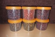 NEW - Set of 6 Boxes 90g 8mm drilled hard pellet for feeder &amp; method feeder - Carp Tench Bream Feeder Method Pellet Dumbells Hybrid Roach