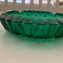 Mid Century Emerald Green Glass Ashtray Trinket Dish 1960s Image 4