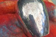 H R W Fink Gernan silver plated metal vase