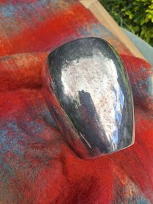 H R W Fink Gernan silver plated metal vase