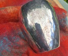 H R W Fink Gernan silver plated metal vase