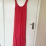 Primark Coral Tiered Maxi Dress UK10 Image 2