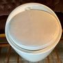 Wenko Rare Y2K Storage Stool Seat with White Faux Leather Lid Image 4