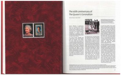2013 Jersey Stamp Year Book (hardback) issued by Jersey Post includes with 28 images of contents