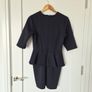 Elegant black peplum dress Image 2