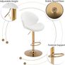 Set of 2 Luxury Bar Stools swivel with a stunning gold chrome base Image 6