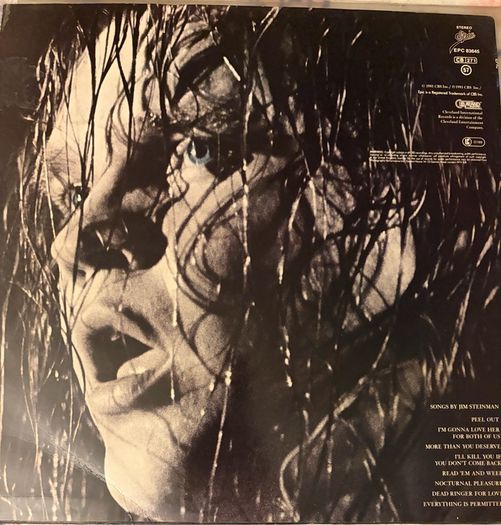 Meat Loaf Dead Ringer Original 1981 Irish Vinyl LP with Lyric Insert EPC 83645