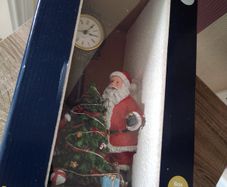 Christmas Light Up Musical Santa and Clock