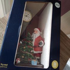 Christmas Light Up Musical Santa and Clock