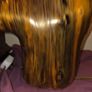 Large Hand Carved Wooden Tree Trunk Lamp - Working Image 10