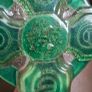Green Celtic Cross Fused Glass Window Hanger Image 2
