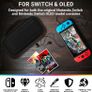 Nintendo Switch and New Switch OLED Console - Black Protective Hard Portable Travel Carry Case Shell Pouch with Pockets for Accessories and Games Visit the Orzly Store Image 8