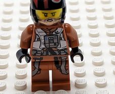 LEGO Minifigure Poe Dameron Pilot Jumpsuit Helmet sw0658 Star Wars