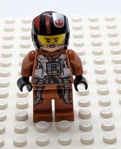 LEGO Minifigure Poe Dameron Pilot Jumpsuit Helmet sw0658 Star Wars