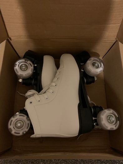 White Roller Skates, Size 37/4