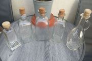 5 Various Size Glass Decanter