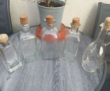 5 Various Size Glass Decanter