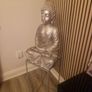 Large silver buddha and table Image 2