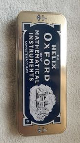 Helix Oxford Maths Set Metal Storage Box Pencil Case Home Office School College