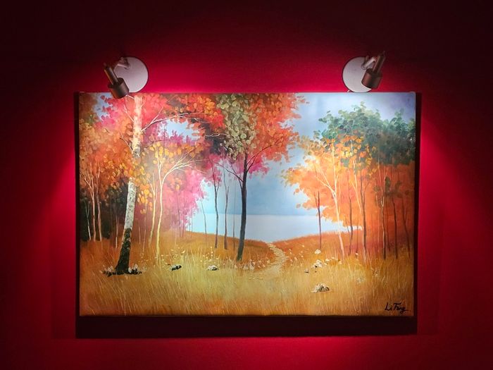 Painting Lake Sea Woods Forest scene Li Fang