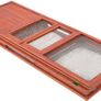 _Folding XXL double hutch rabbit hutch with outdoor enclosure made from waterproofed wood and metal gate (L x W x H): 159 x 109 x 55 cm Image 4