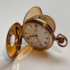 Vintage Omega Half Hunter Gold Filled Pocket Watch