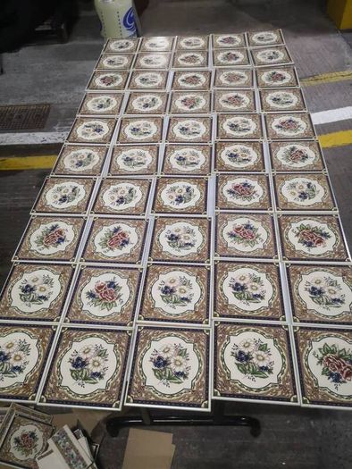 art nouveau style wall tiles