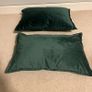 Green velvet throw cushions x2 Image 2