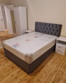 Brand New Stylist Divan Beds. Single, Double King And Superking Sizes Available. Optional Drawers And Tufted Memory Foam Mattresses Instock