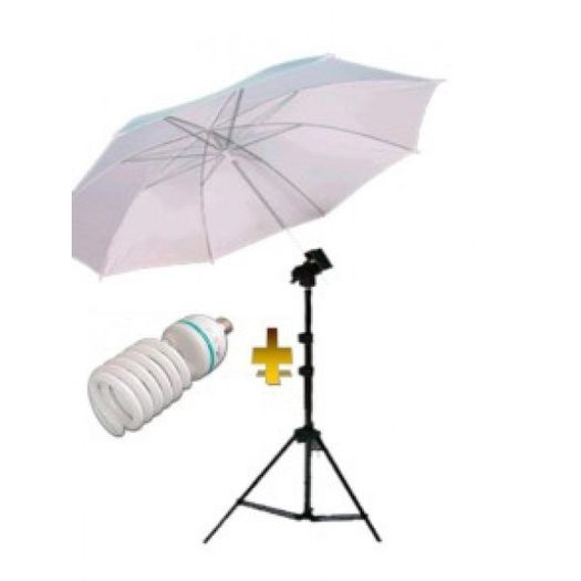 255W 3 White Umbrella Continuous Lighting Kit