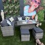 8 Seater Rattan Dining Set with Rising Table Image 4