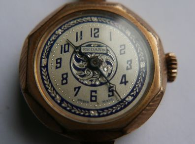 Vintage Medana Rolled Gold Case & Strap Ladies Watch Swiss Made 8 Jewels For Repair