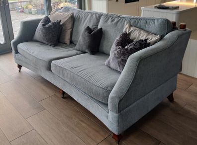 Pale green couch