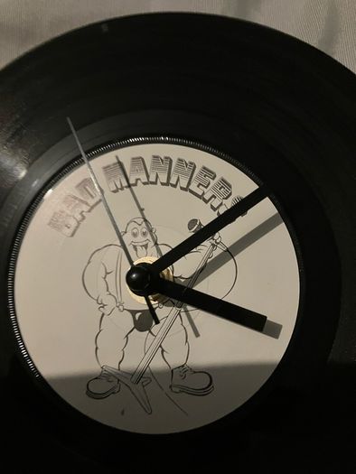 Bad Manners vinyl 7" clock