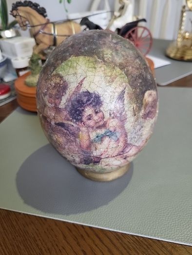 Ostrich egg painted