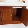 Vintage Victorian style wood panelled doll's house bathroom furniture Image 2