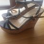 Wedges with black leather strap Image 2