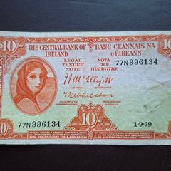 Central Bank of Ireland. Lady Lavery 10 shillings (1959)#1