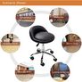Black Adjustable Swivel Rolling Cushion Tattoo Massage Hydraulic Salon Stool with Back,5 Wheels (FREE POSTAGE) Image 3