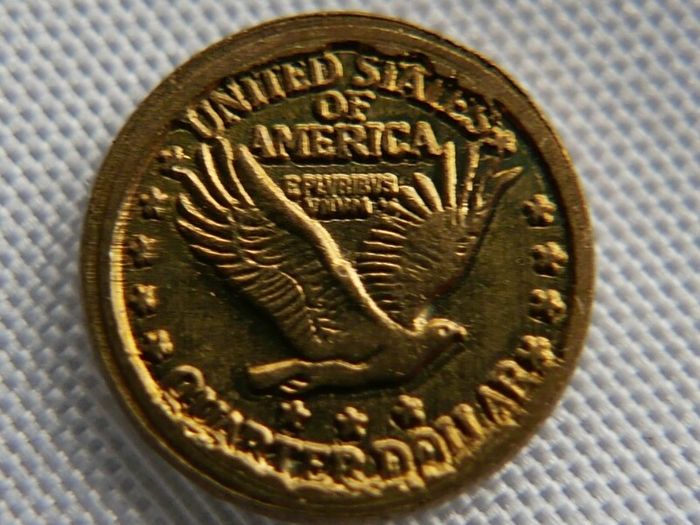US  Miniature 24K Gold Plated Token