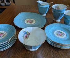 Roslyn Fine Bone China Vintage Tea Set